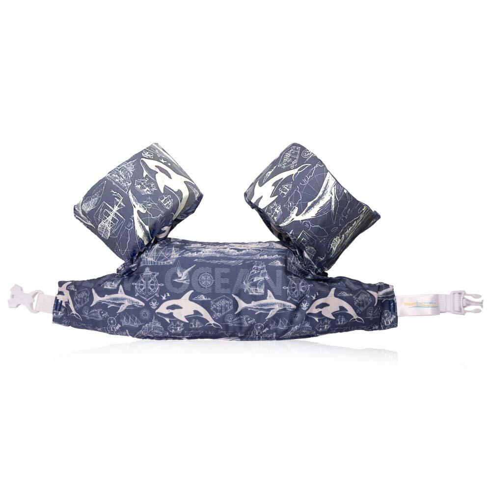 HappySwimmer - Puddle jumper zwembandjes/zwemvest met Ocean print 2/6