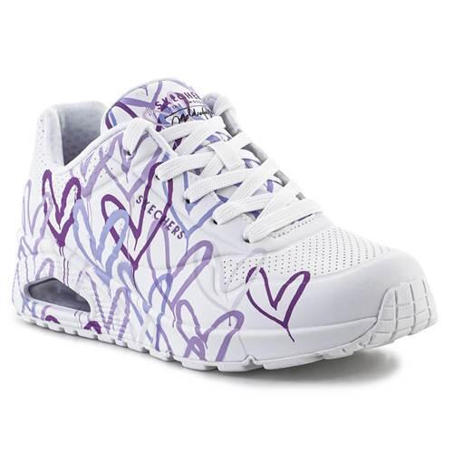 Skechers - Chaussures Universel Femmes Skechers Jgoldcrown Uno Lite Spread The Love - Baskets - Blanc - 36,5 - Decathlon
