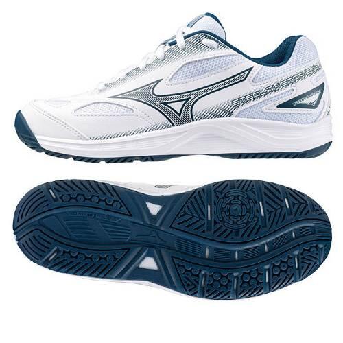 Zapatillas para niños unisex Mizuno Stealth star 2 en color blanco