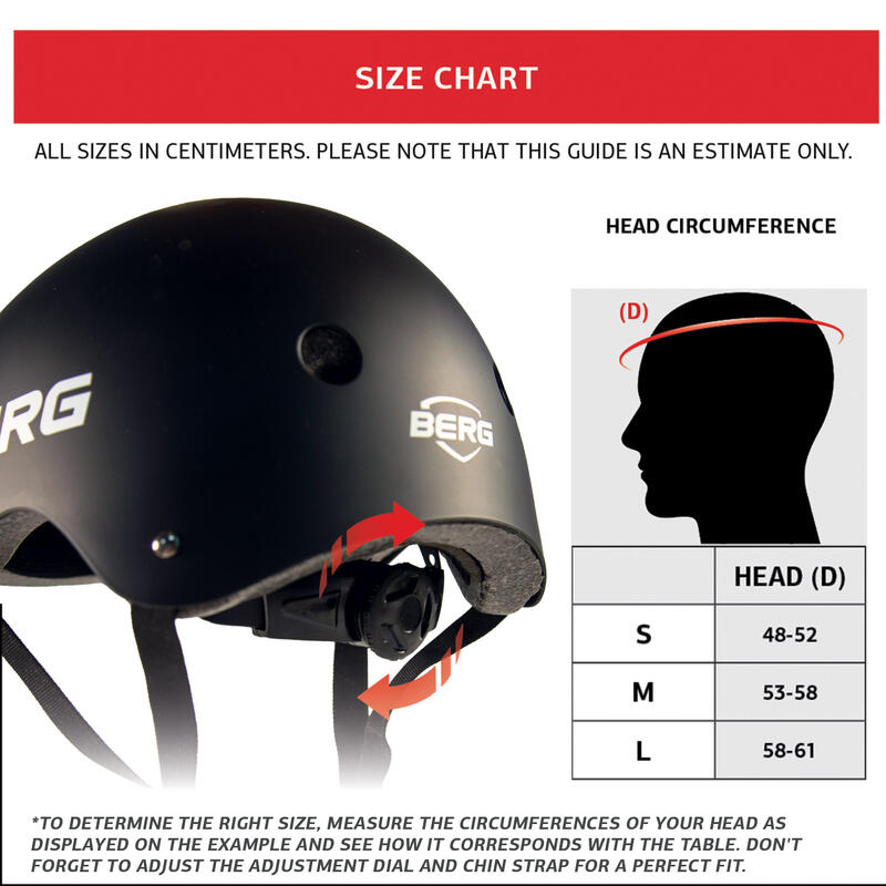Kask dziecięcy BERG rozmiar M czarny