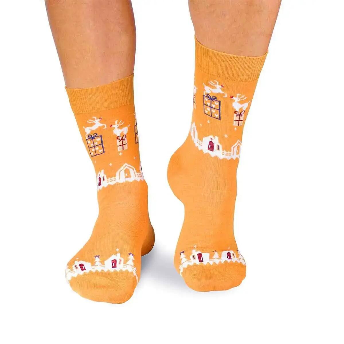 Sosete calduroase din lana merino Presents Galben, 39-42 EU 7/7