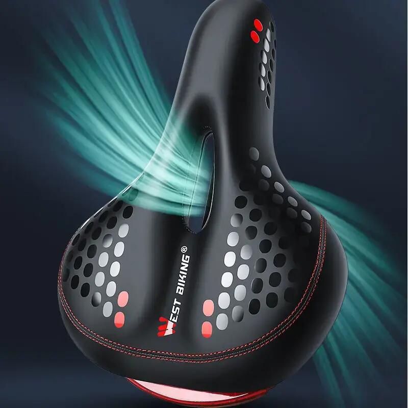 Sa bicicleta MTB cu stop reflectorizant rosu si spuma de memorie, negru cu rosu 6/7