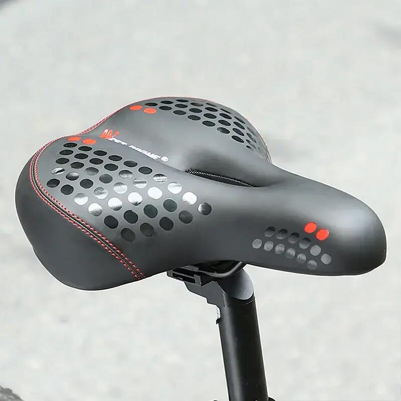 Sa bicicleta MTB cu stop reflectorizant rosu si spuma de memorie, negru cu rosu 2/7