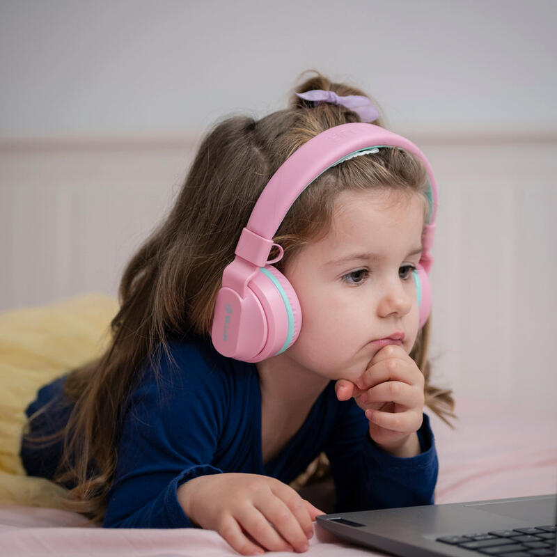 Casti Over-Ear Bluetooth Tellur Buddy, roz