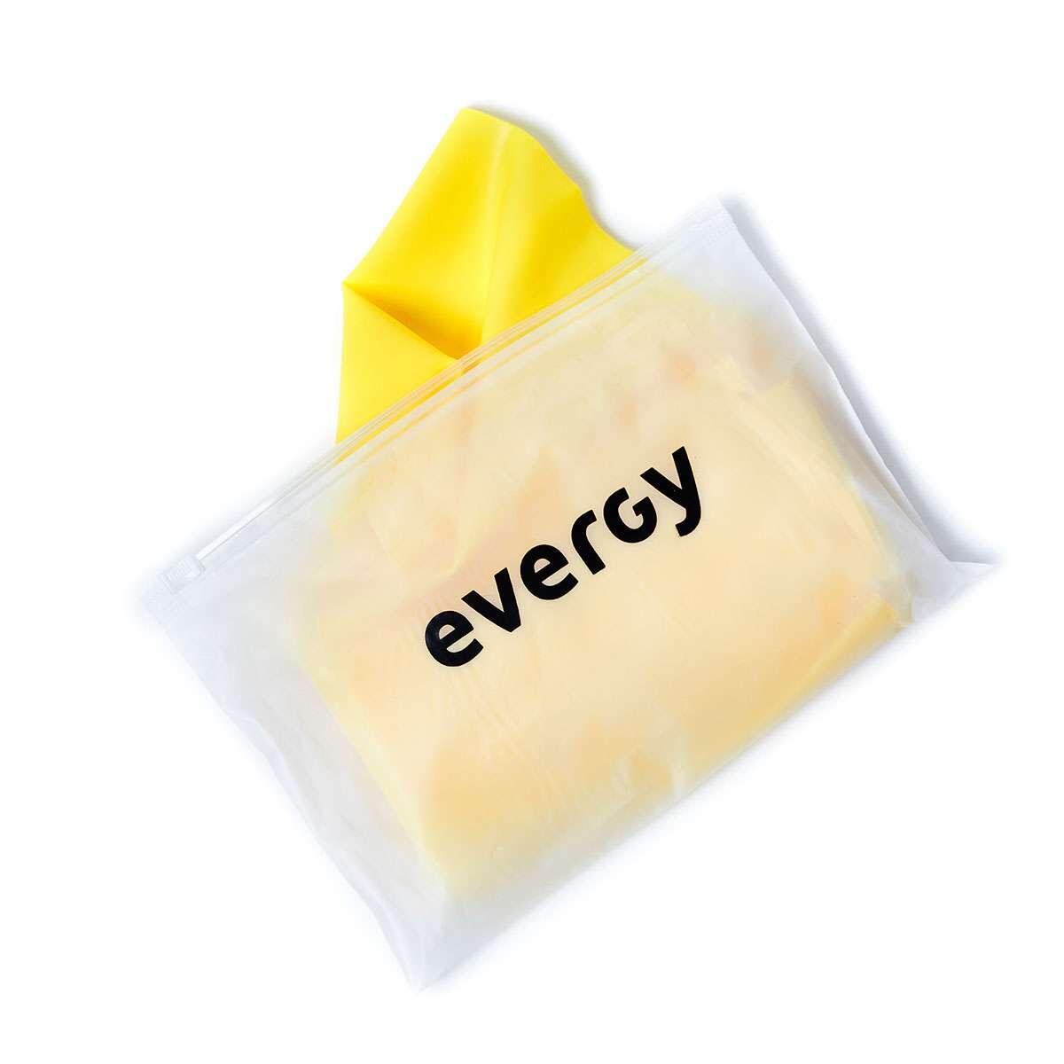Banda elástica fitness 2,5m evergy ligera amarillo elásticos 3/6