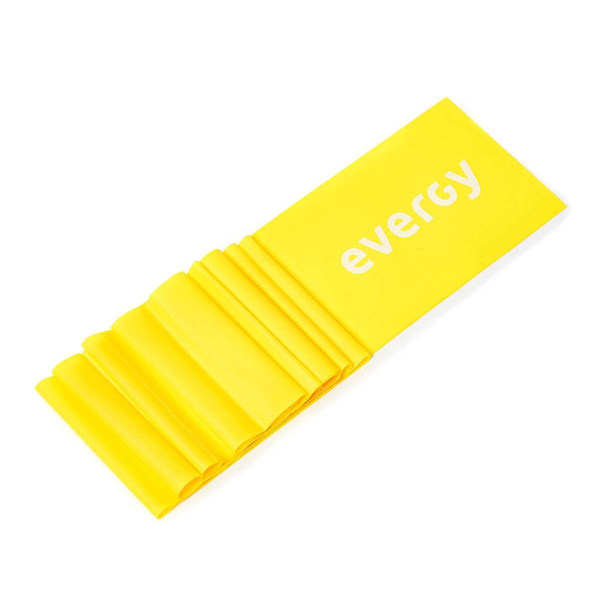 Banda elástica fitness 2,5m evergy ligera amarillo elásticos 4/6