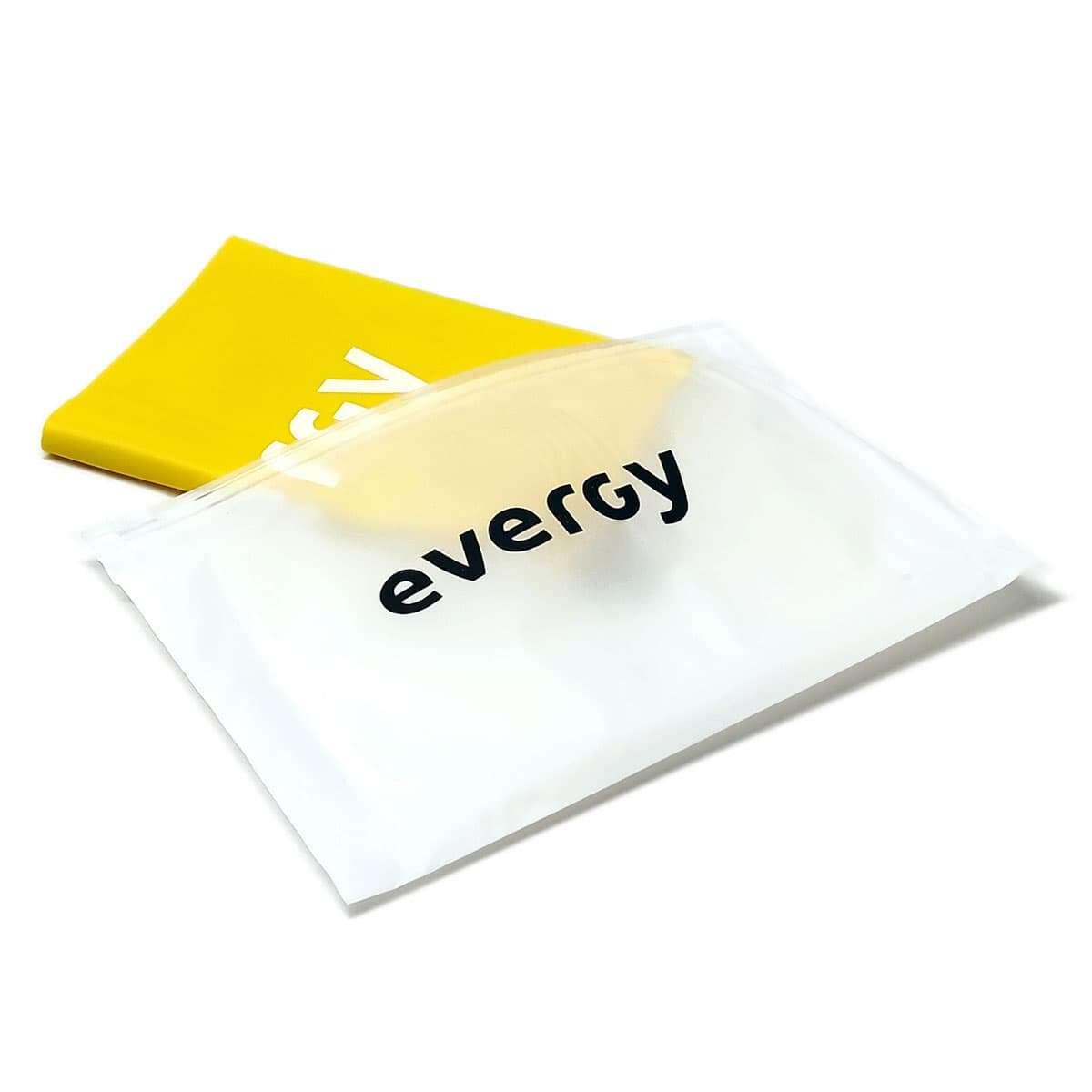 Banda elástica fitness 2,5m evergy ligera amarillo elásticos 2/6