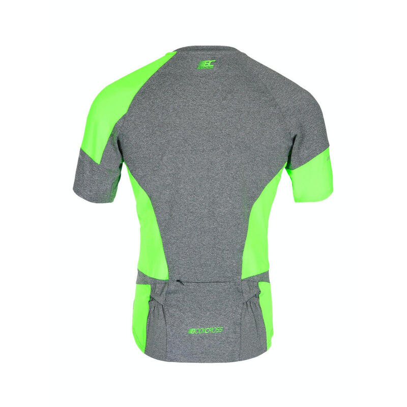 Tricou de alergare Mile - Gri/verde - Bărbat