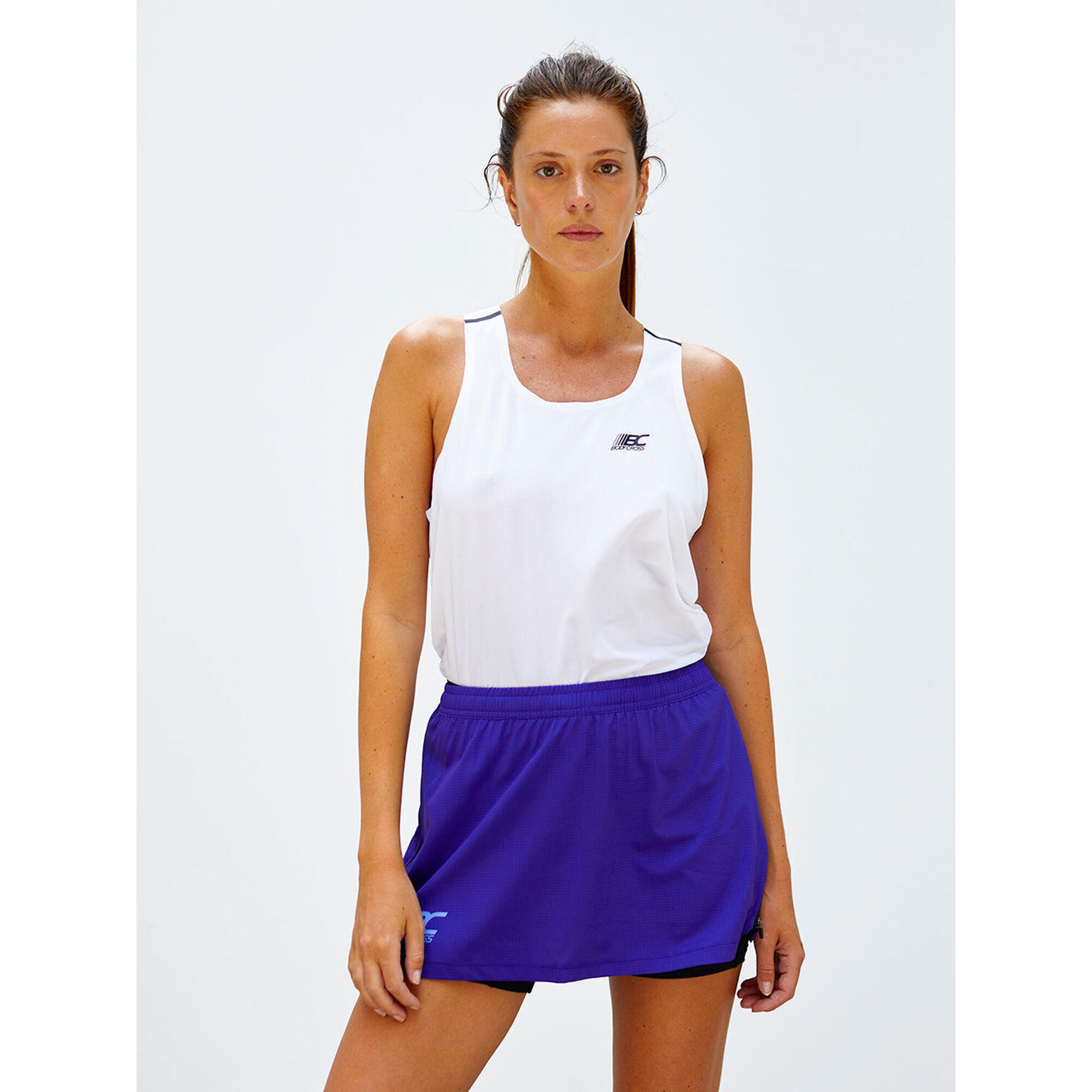 Short/jupe De Running 3 En 1 Angy - Mauve - Femme