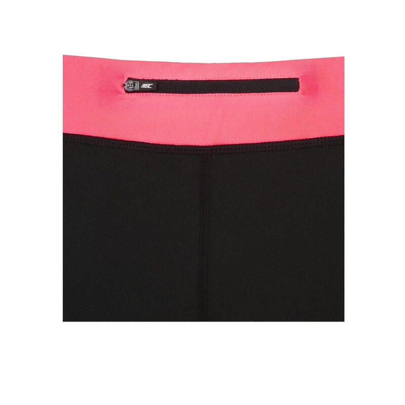 Short de running court Roly - Noir Jaune Fluo - Femme