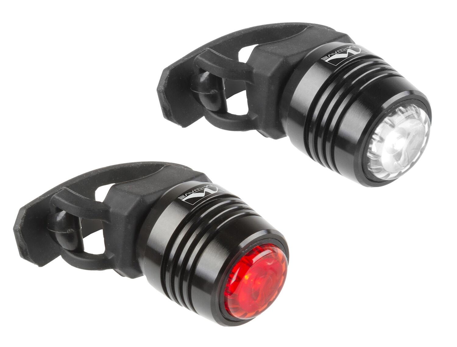 M-Wave Apollon Mini Kit d'éclairage Led 360° Visibilité Noir 1/5