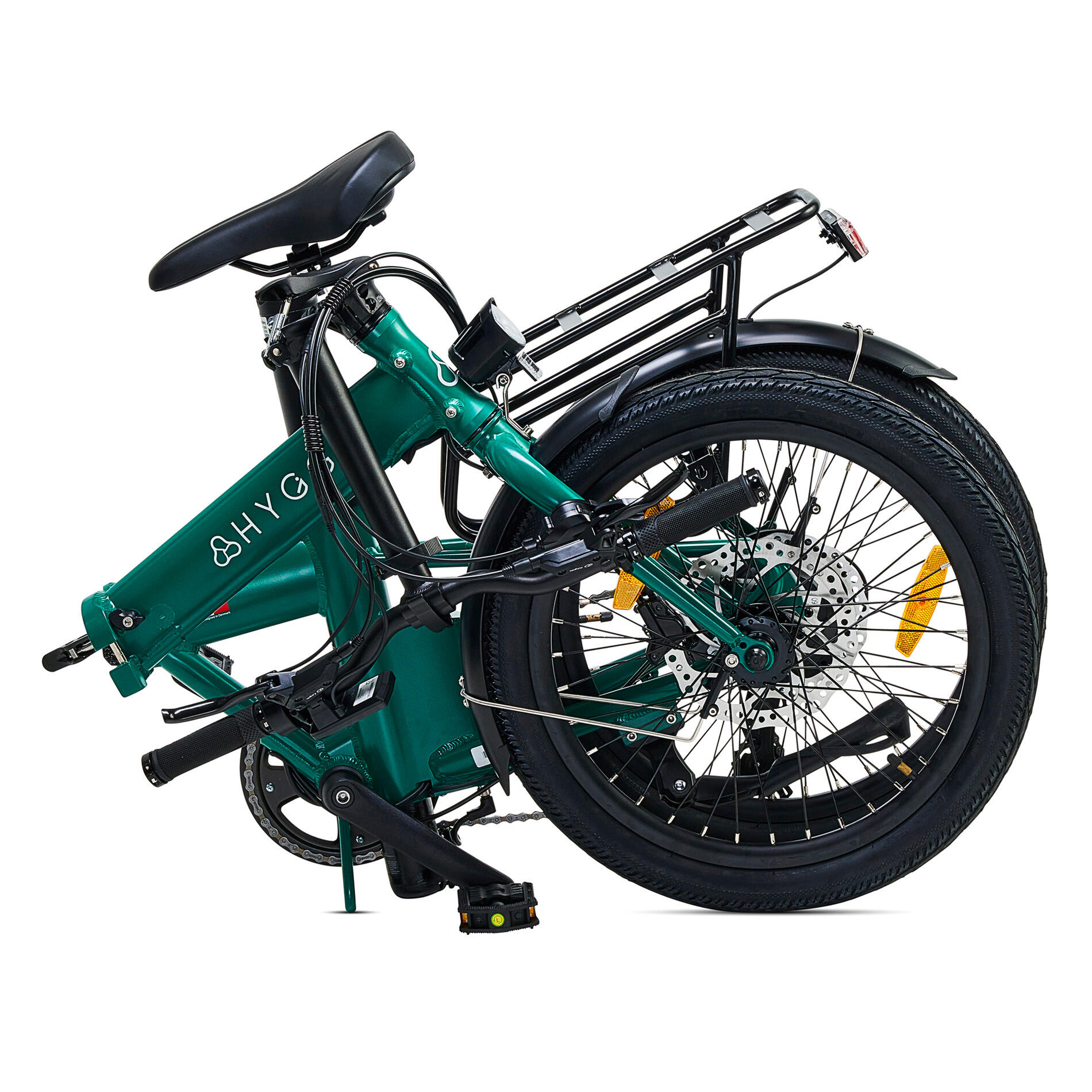 Hygge Virum 2024 Electric Folding Bike Lightweight E-Bike | British Racing Green 2/8
