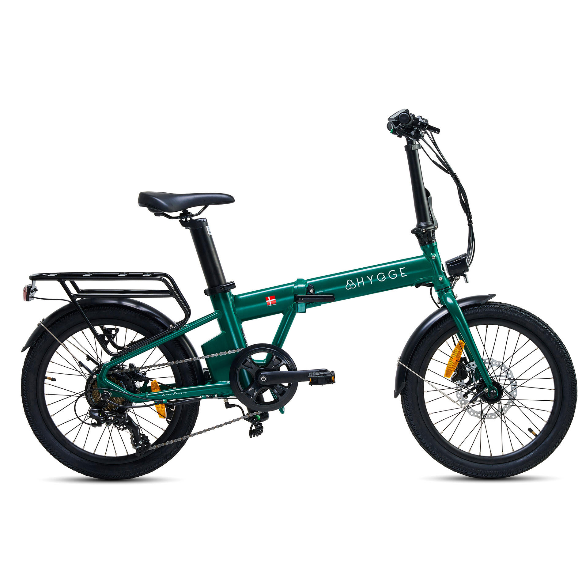 HYGGE BIKES Hygge Virum 2024 Electric Folding Bike Lightweight E-Bike | British Racing Green