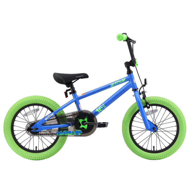 Vélo pour enfants BMX Bikestar 16 pouces, bleu / vert