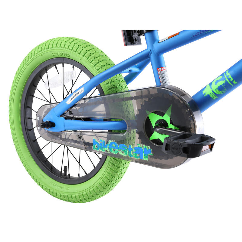 Bicicleta niños 16 pulgadas BIKESTAR BMX azul 4 años