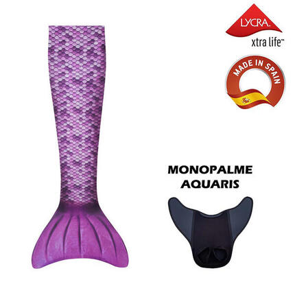 Monoflosse Meerjungfrauenschwanz Aquaris Lila xxs