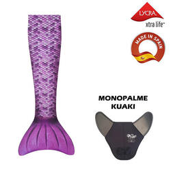 Kuaki mermaids queue de sirene avec monopalme Kuaki Lila Taille S