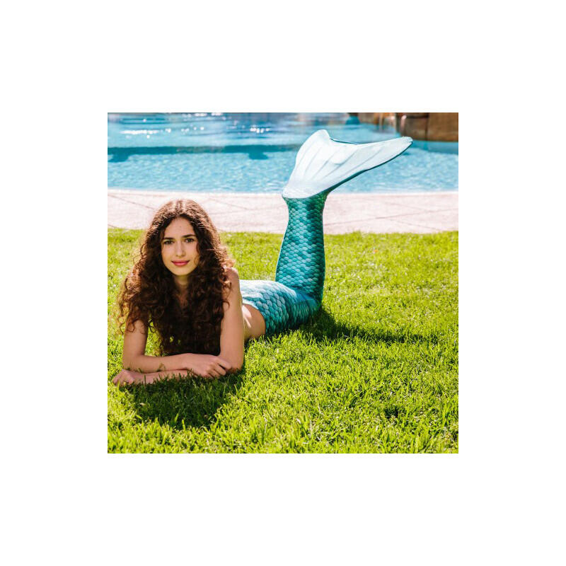 Coda da sirena monopinna turchese taglia XXS 3/4