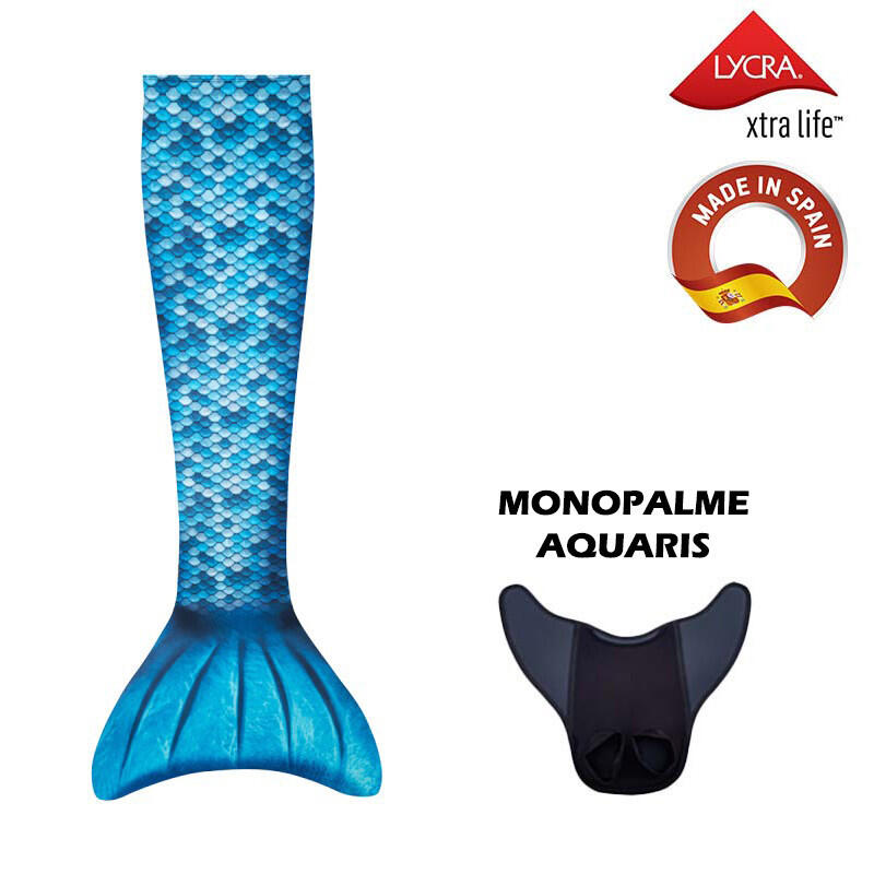 Kuaki mermaids queue de sirene avec monopalme aquaris Azur Taille XXS
