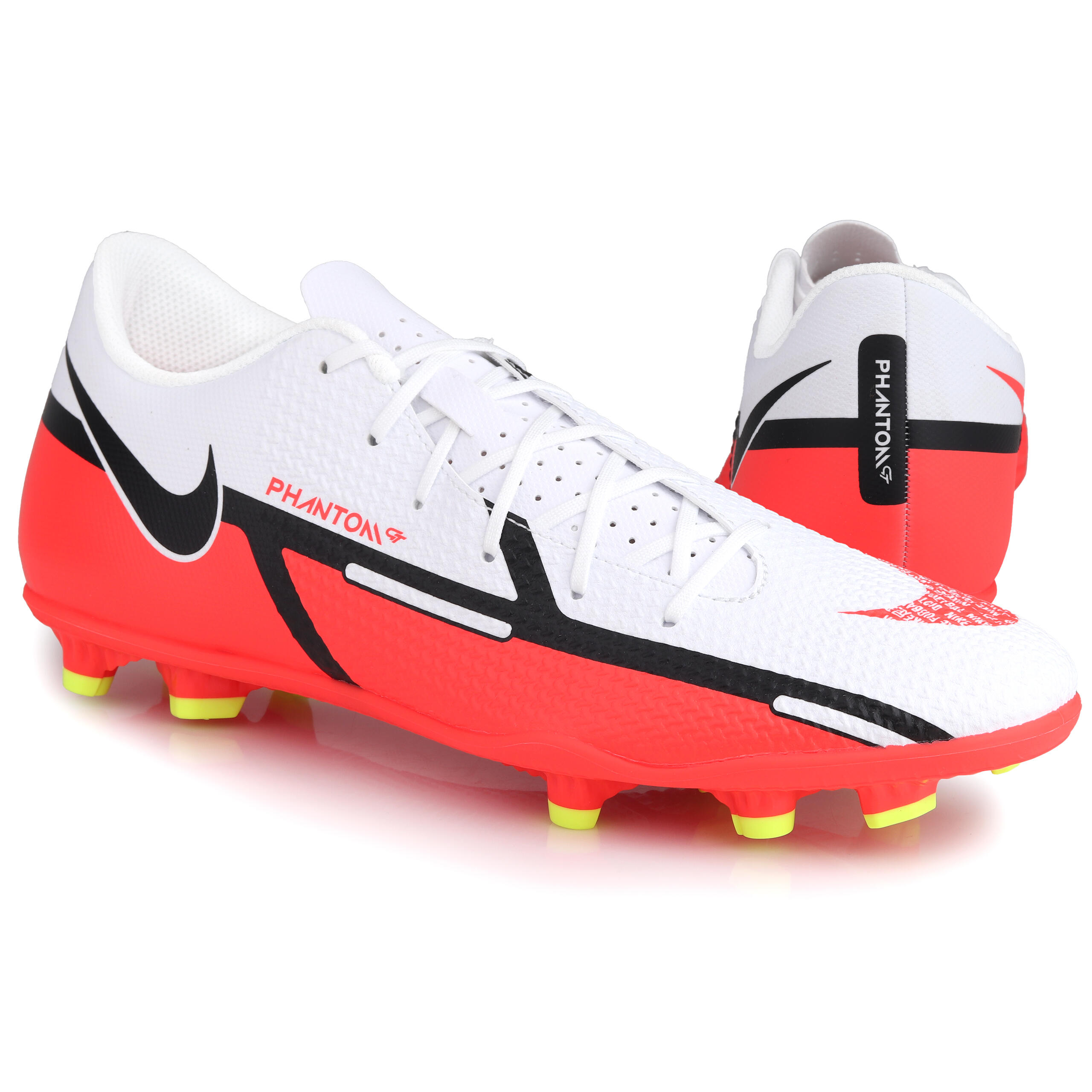 Nike - Chaussures De Football Homme Nike Phantom Gt2 Club Fg/mg Pour Gazon - Chaussures De Sport - Blanc|orange - Decathlon