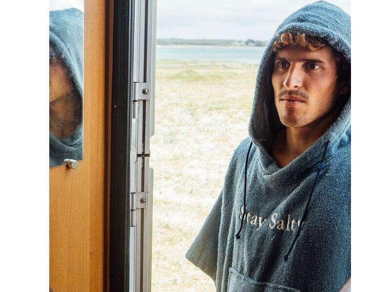 Poncho Manera zl Włókna Bambousowego Teal 6/7