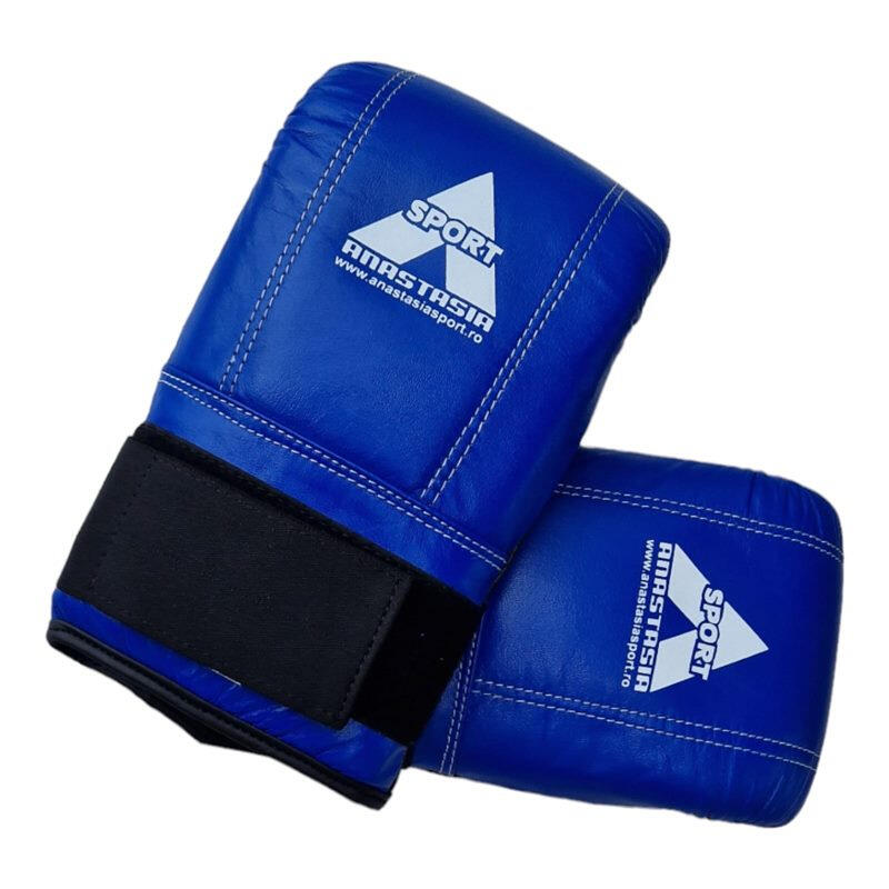 Manusi sac box Anastasia Sport, albastre, piele naturala, marime M