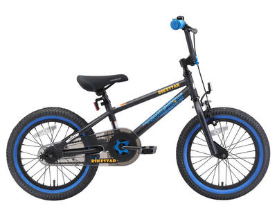Bikestar kinderfiets bmx 16 inch zwart/blauw