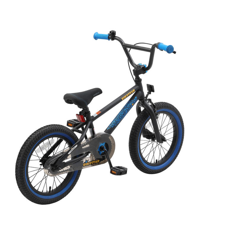 Bikestar, vélo pour enfants BMX, 16 pouces, noir / bleu