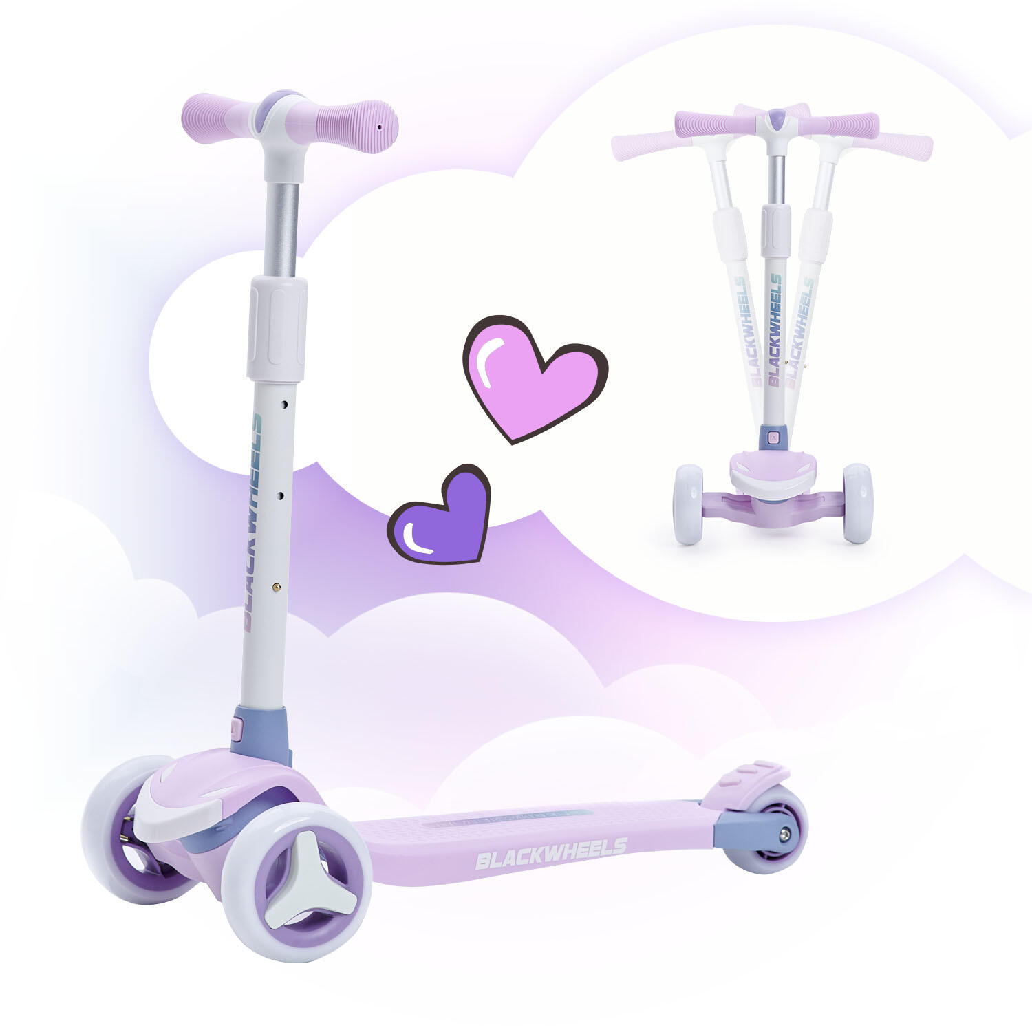 Kinderstep Blackwheels Blink met 3 wielen 3/7