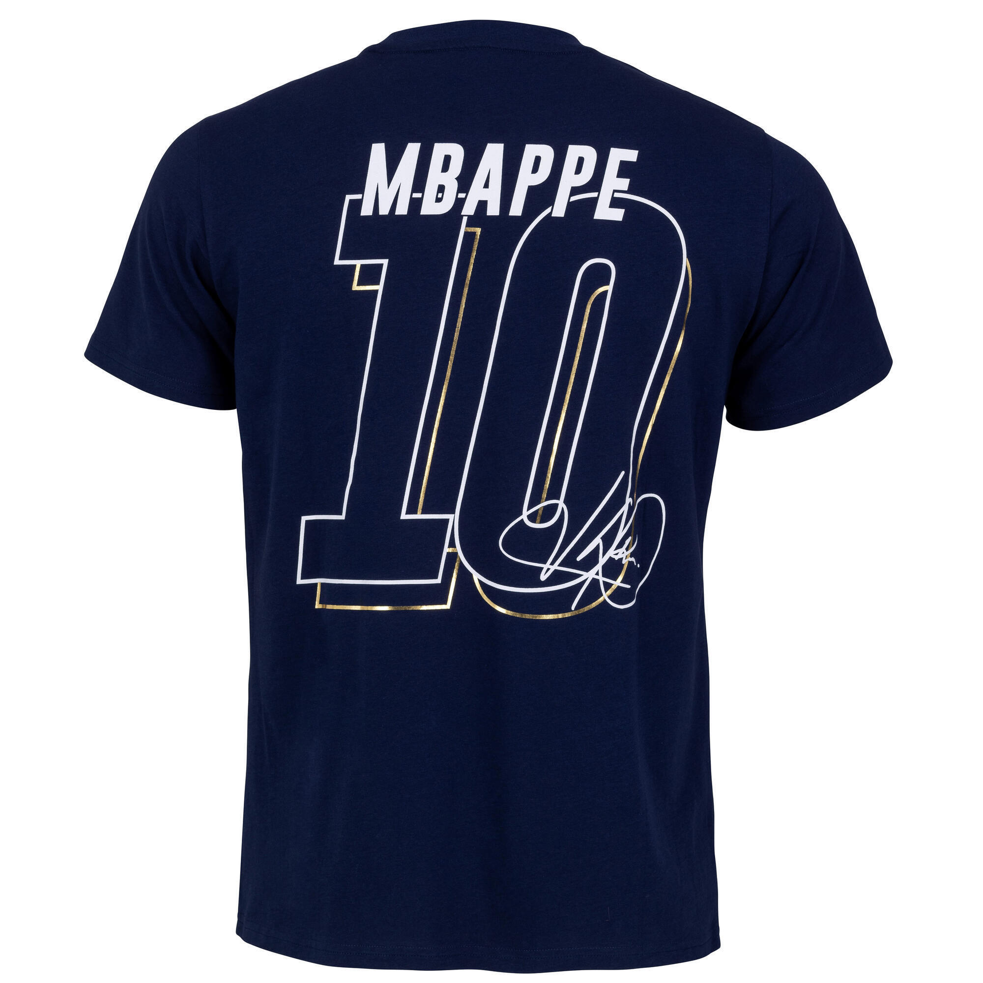 Fff - T-shirt Fff Kylian Mbappé - Collection Officielle Equipe De France De Football - T-shirt Manches Courtes - Bleu - 4 À 6 Ans - Decathlon