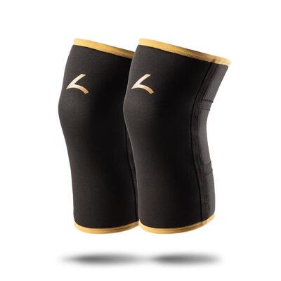 Powerlifting knee sleeves - knie bandages - 7 mm - goud