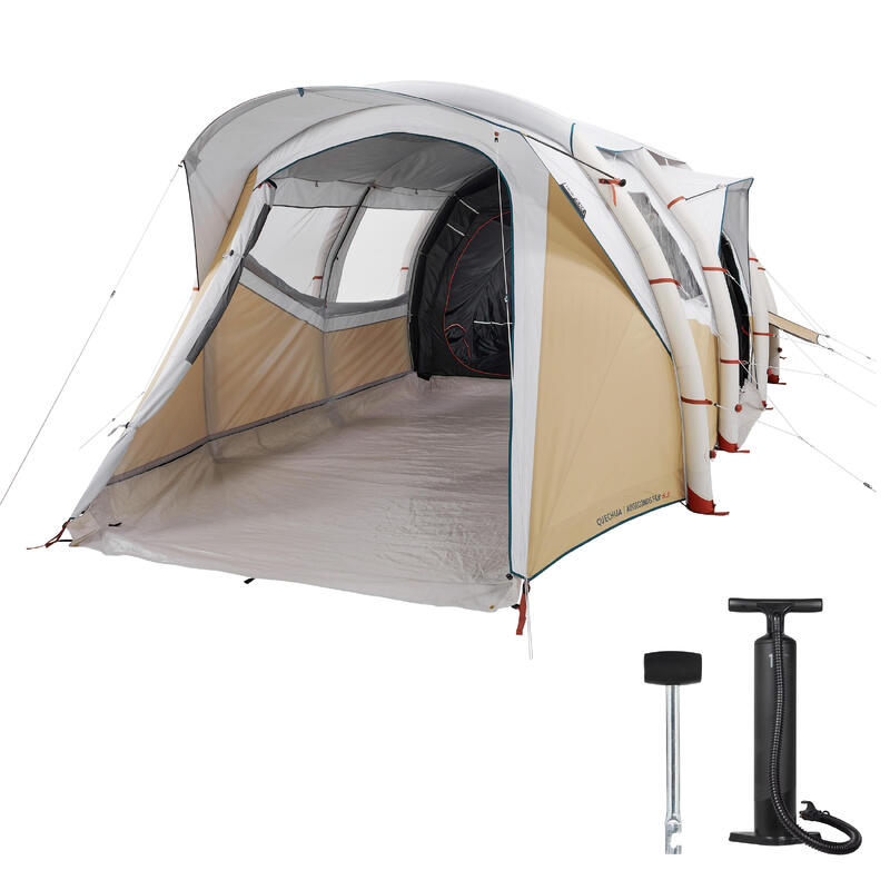 Verhuur - Tent 6 personen Air Seconds 6.3 F&B opblaasbaar 3 slaapcompartimenten