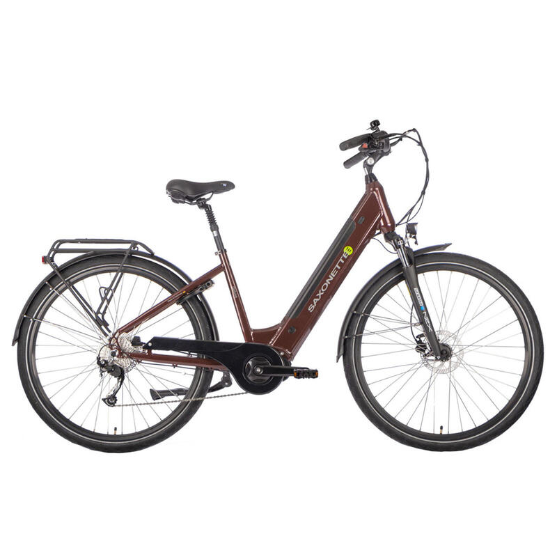 Vélo électrique pour femme, Deluxe Sport, MM, 45 cm, 9 vitesses, rouge