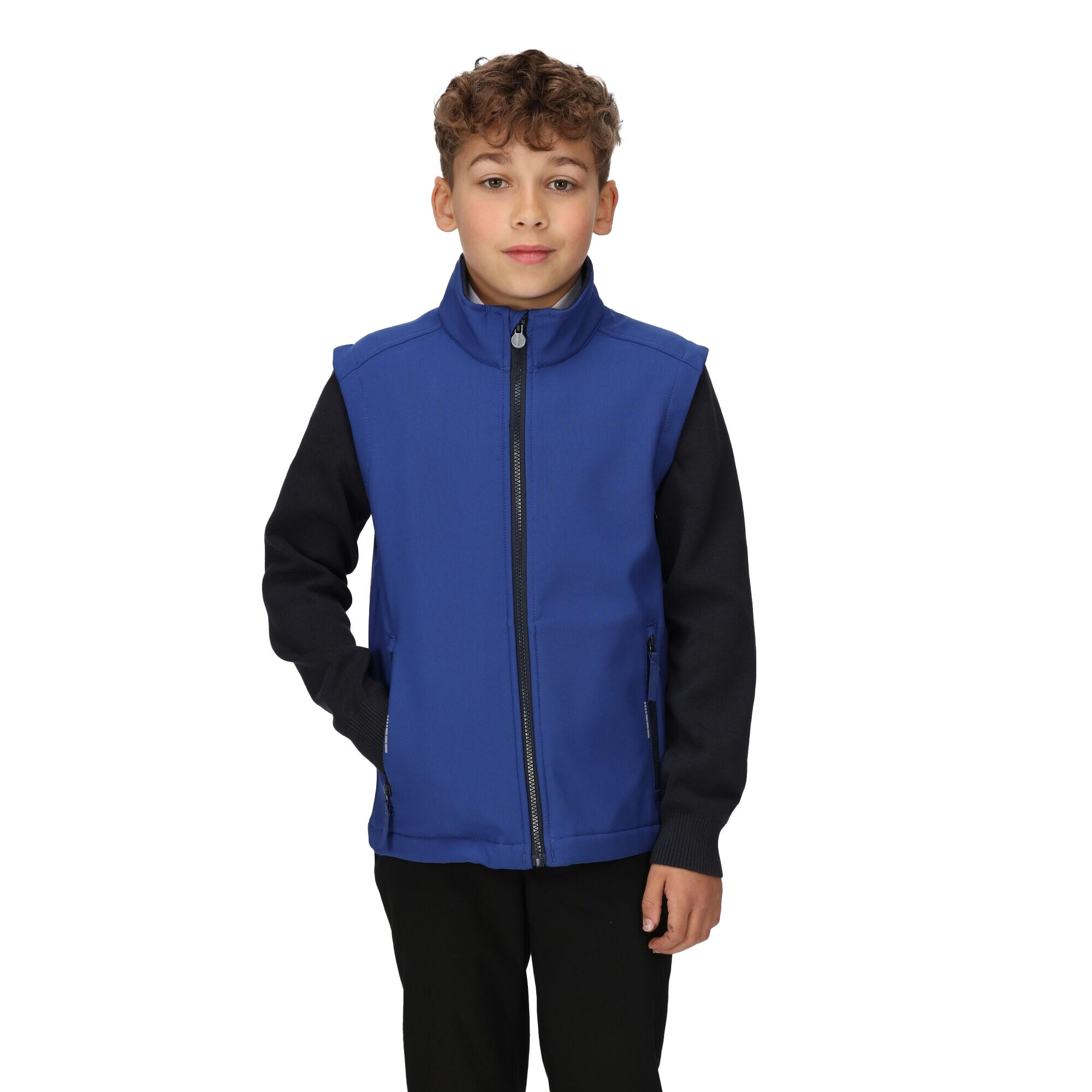 Colete Refletor Softshell Criança (Novo Real / Azul Marinho) 3/5