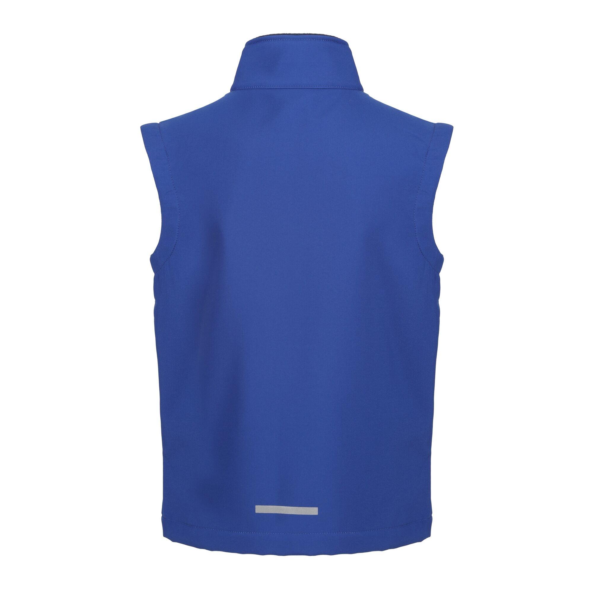 Childrens/Kids Ablaze Softshell Reflective Gilet (New Royal/Navy) 2/5