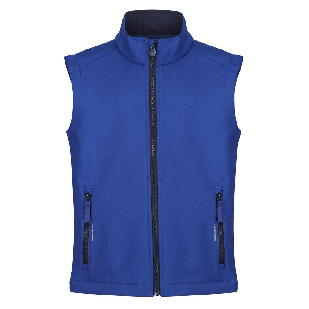 Childrens/Kids Softshell Reflective Gilet (New Royal/Navy)