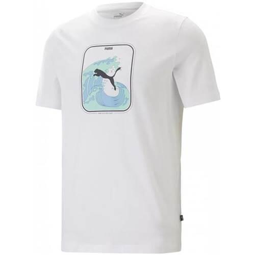 T-shirt Puma Graphics Wave Branco