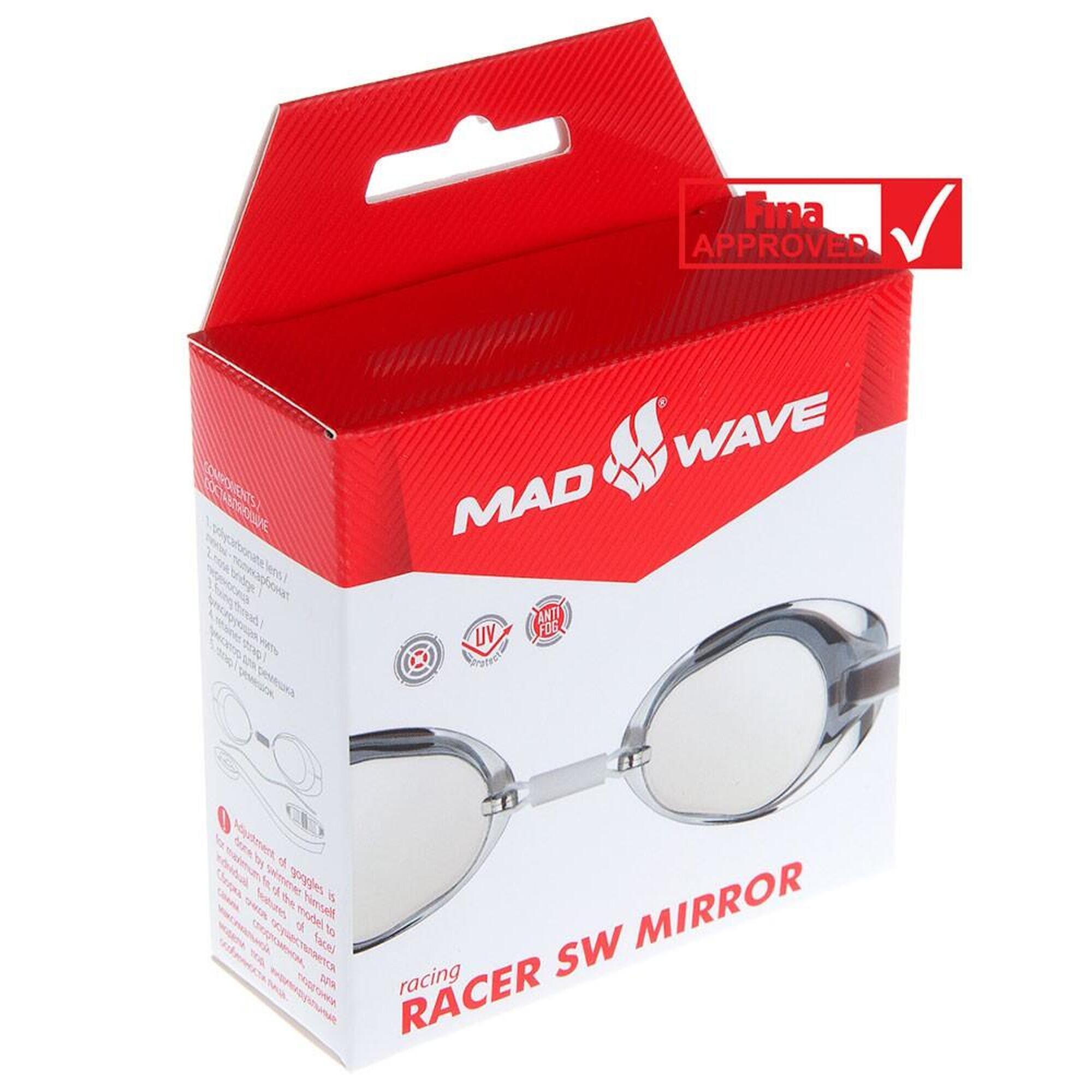 Gafas de natación RACER SW MIRROR Gris