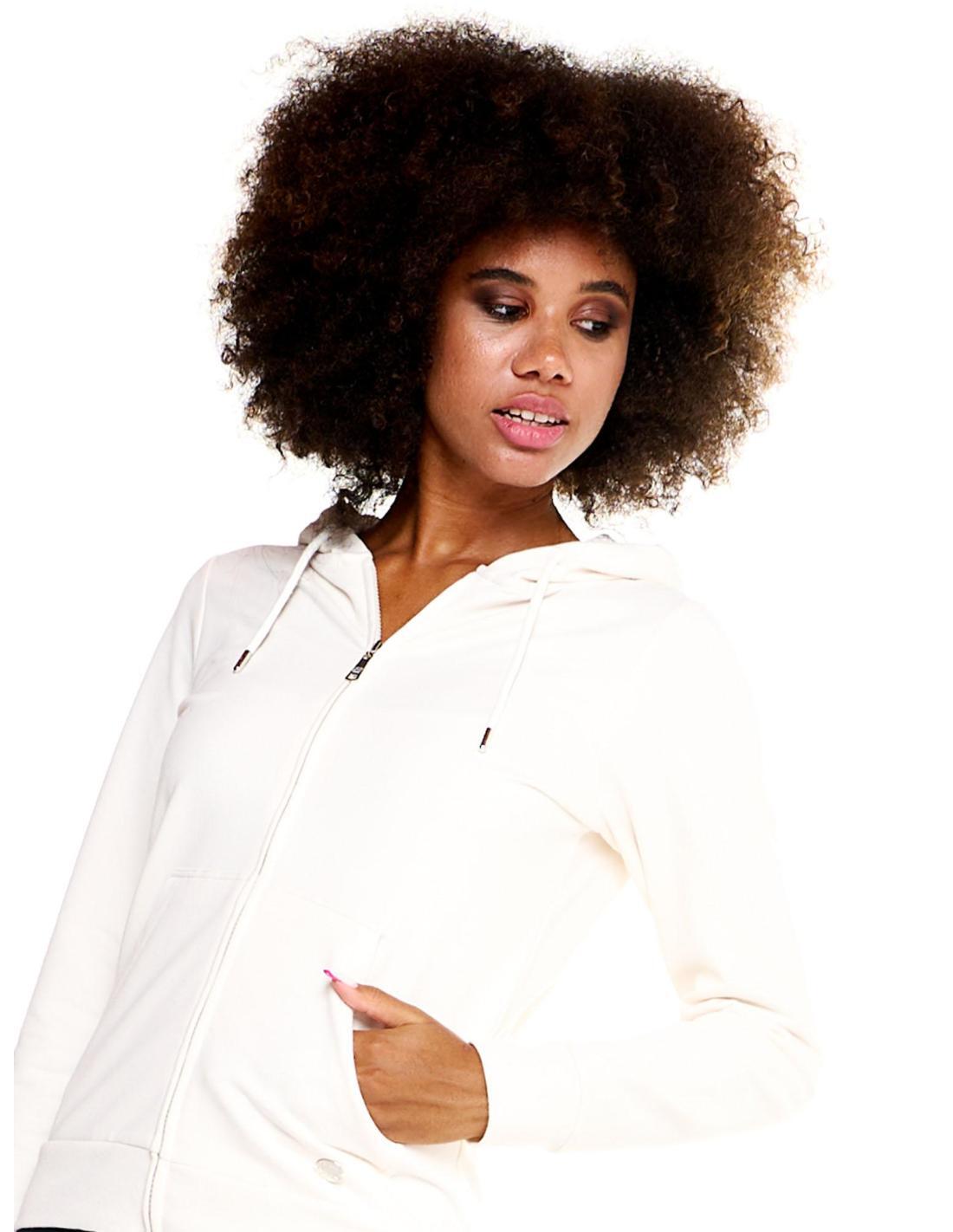 Sweat-shirt femme à capuche zippée sur toute la longueur Leone Basic 5/6