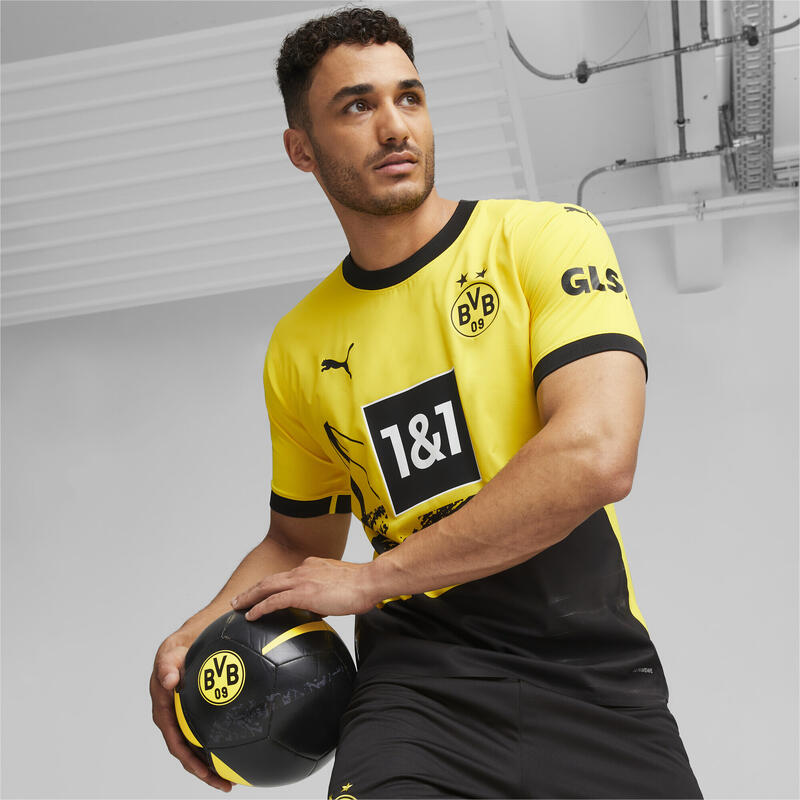 Borussia Dortmund 23/24 Authentic thuisshirt voor heren PUMA Cyber Yellow Black