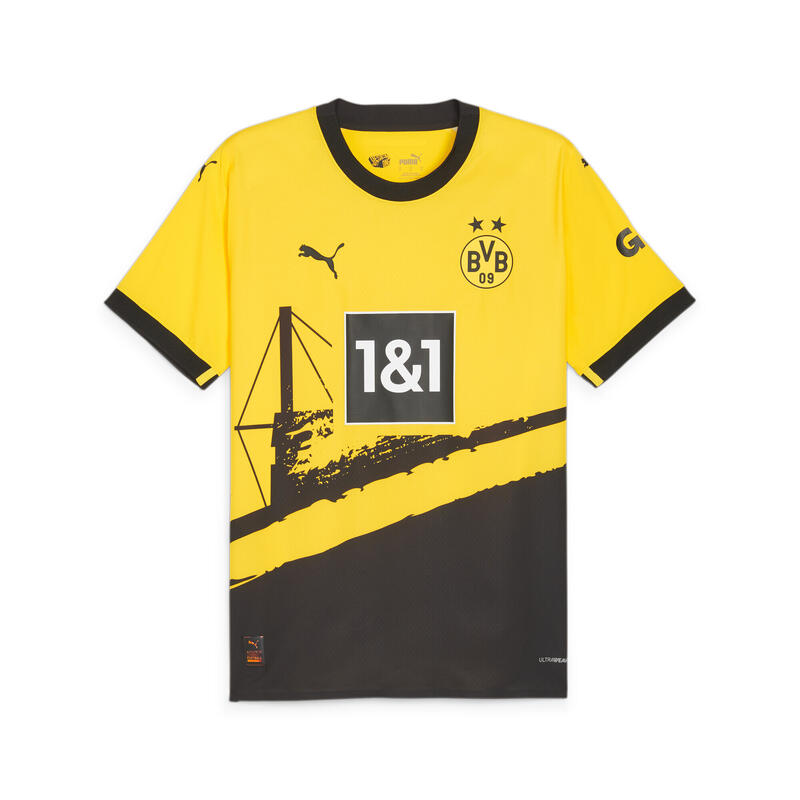 Camiseta auténtica Borussia Dortmund local 23/24 Hombre PUMA Cyber Yellow Black