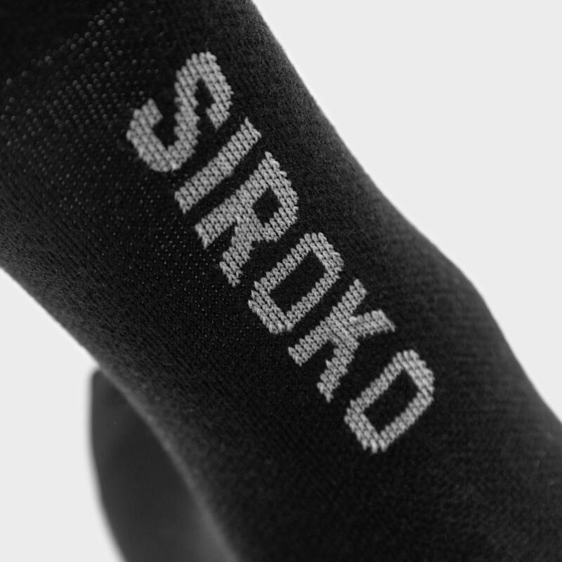 Calcetines para ciclismo lana merino Hombre y Mujer SRX Grappa SIROKO Negro