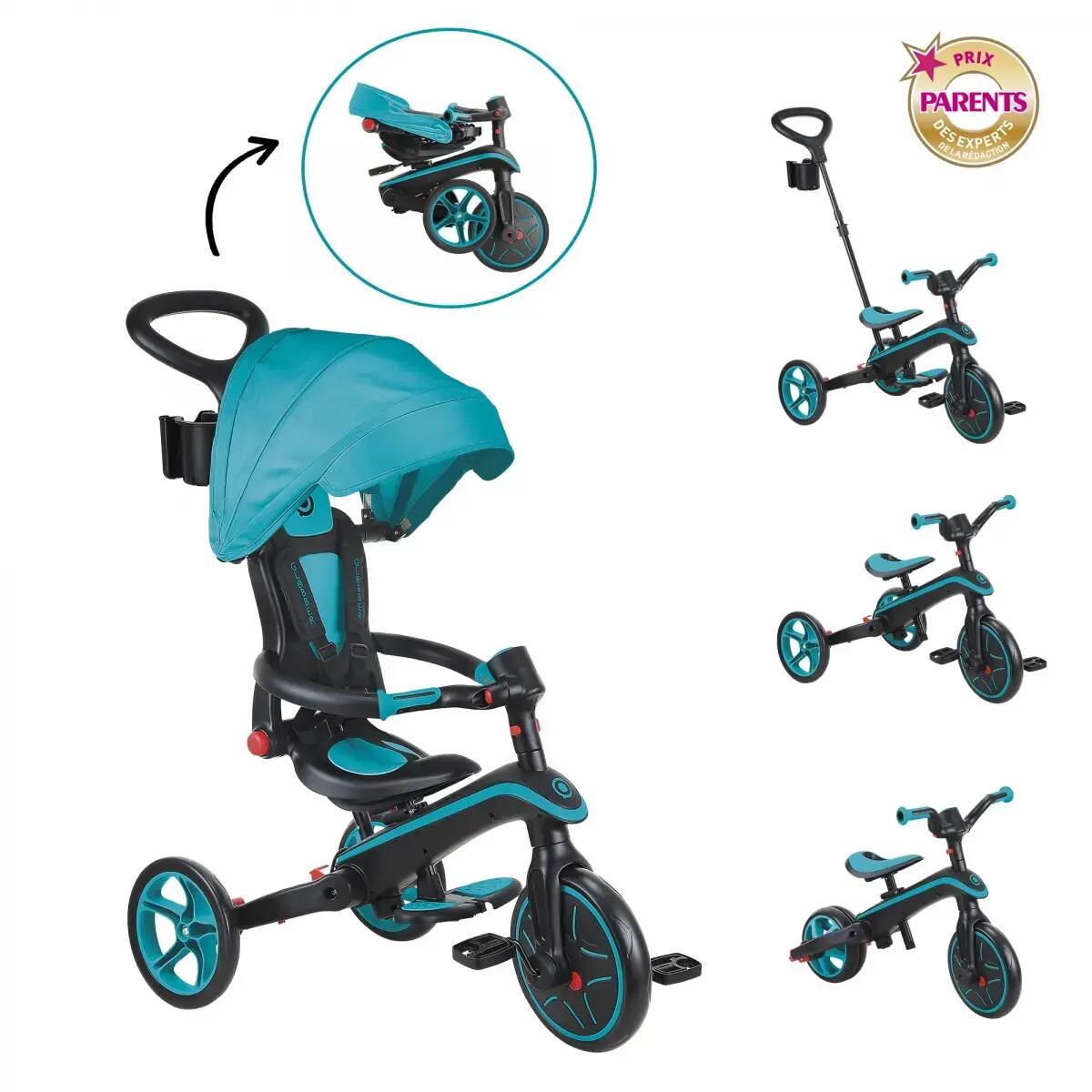 Dreirad EXPLORER 4-in-1, mitwachsend & faltbar – Entenblau 2/7