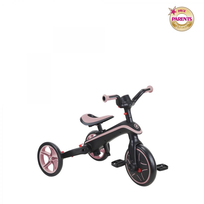 Tricycle EXPLORER 4-en-1 Évolutif & Pliable - Rose pastel
