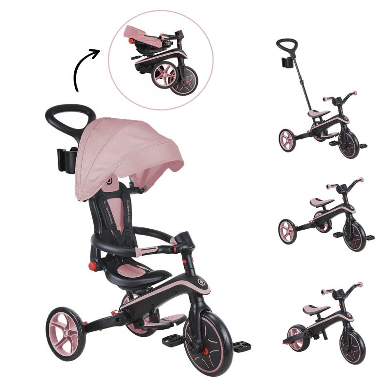 Scooter Laufrad / Dreirad  Trike Explorer 4 in 1 Foldable  Deep Pastel Pink