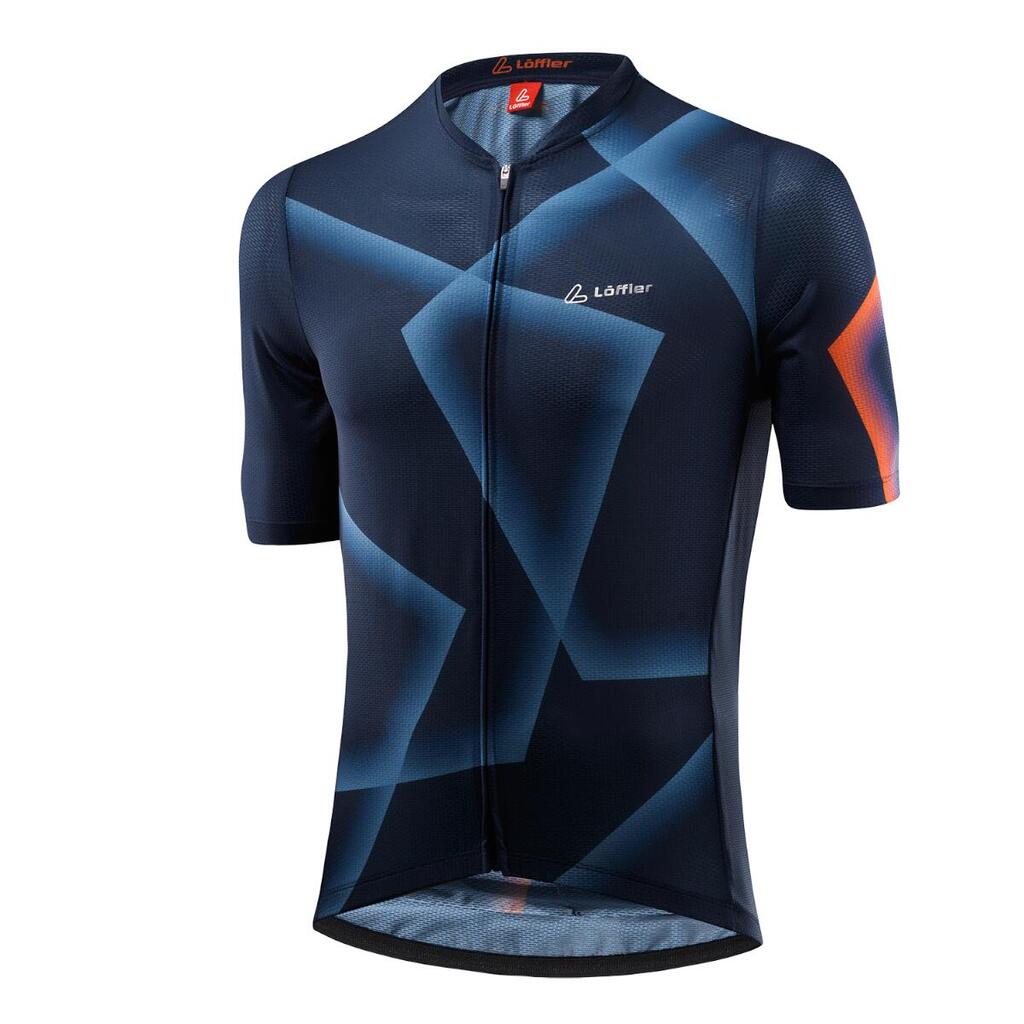 Men's Short Sleeve Cycling Jersey FZ Penta Vent Dark Blue - Blue
