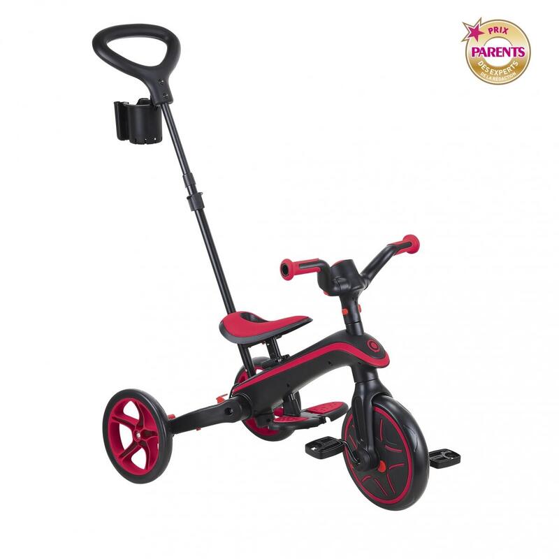 Tricycle EXPLORER 4-en-1 Évolutif & Pliable Rouge