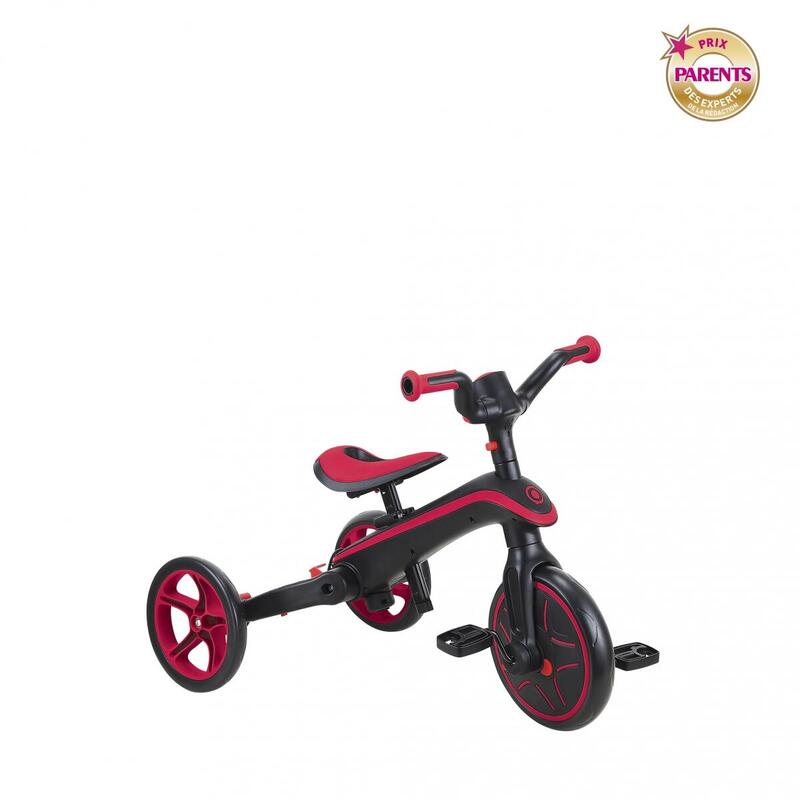 Tricicleta Globber Explorer 4 in 1 pliabila, culoare rosie