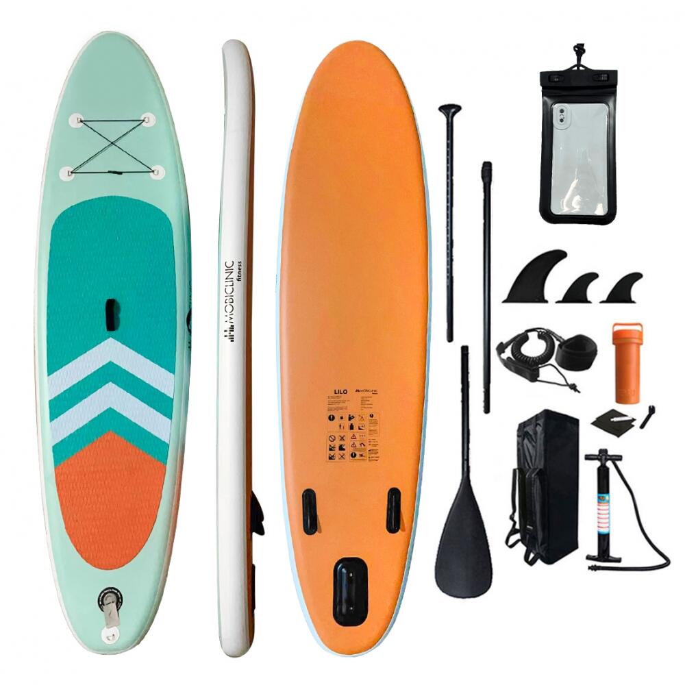 MOBICLINIC Opblaasbare SUP board met Accessoires Ultralichte paddle board 315x78x15 cm