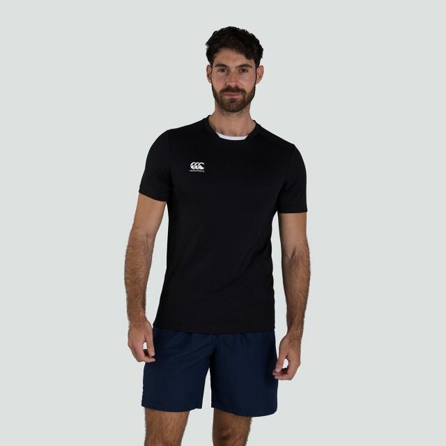 Rugby Sport T-Shirt - Heren Volwassenen Zwart